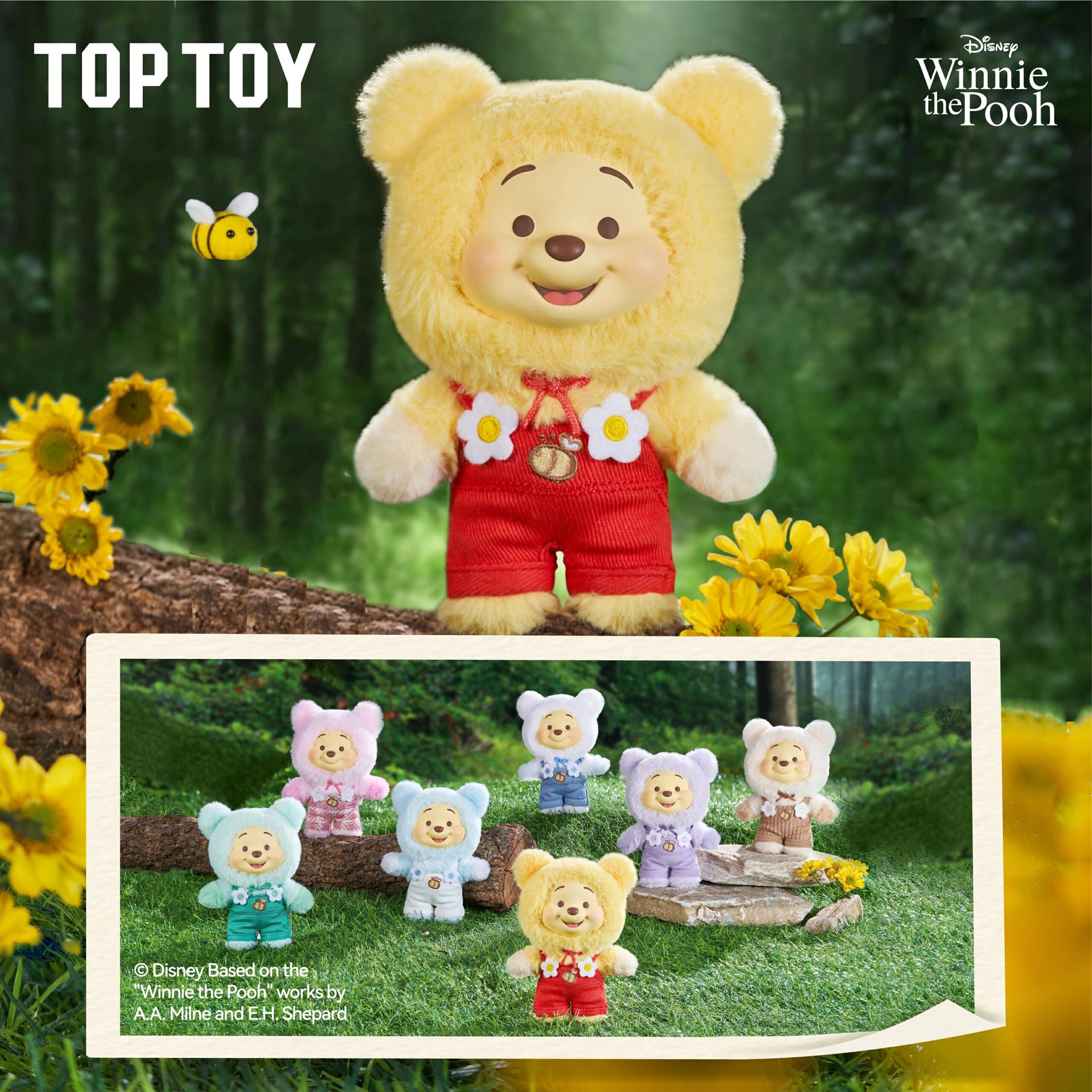 Disney Winnie the Pooh — Candy Bear Series Plush Blind Box (TOP TOY) Disney Winnie the Pooh — Candy Bear Series Plush Blind Box (TOP TOY)