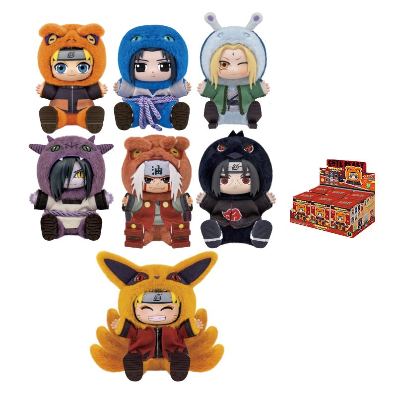 Naruto Shippuden — Cute Beast Sitting Party Plush Blind Box (TOP TOY) TOP TOY NARUTO Shippuden Cute Beast Sitting Party plush blind box