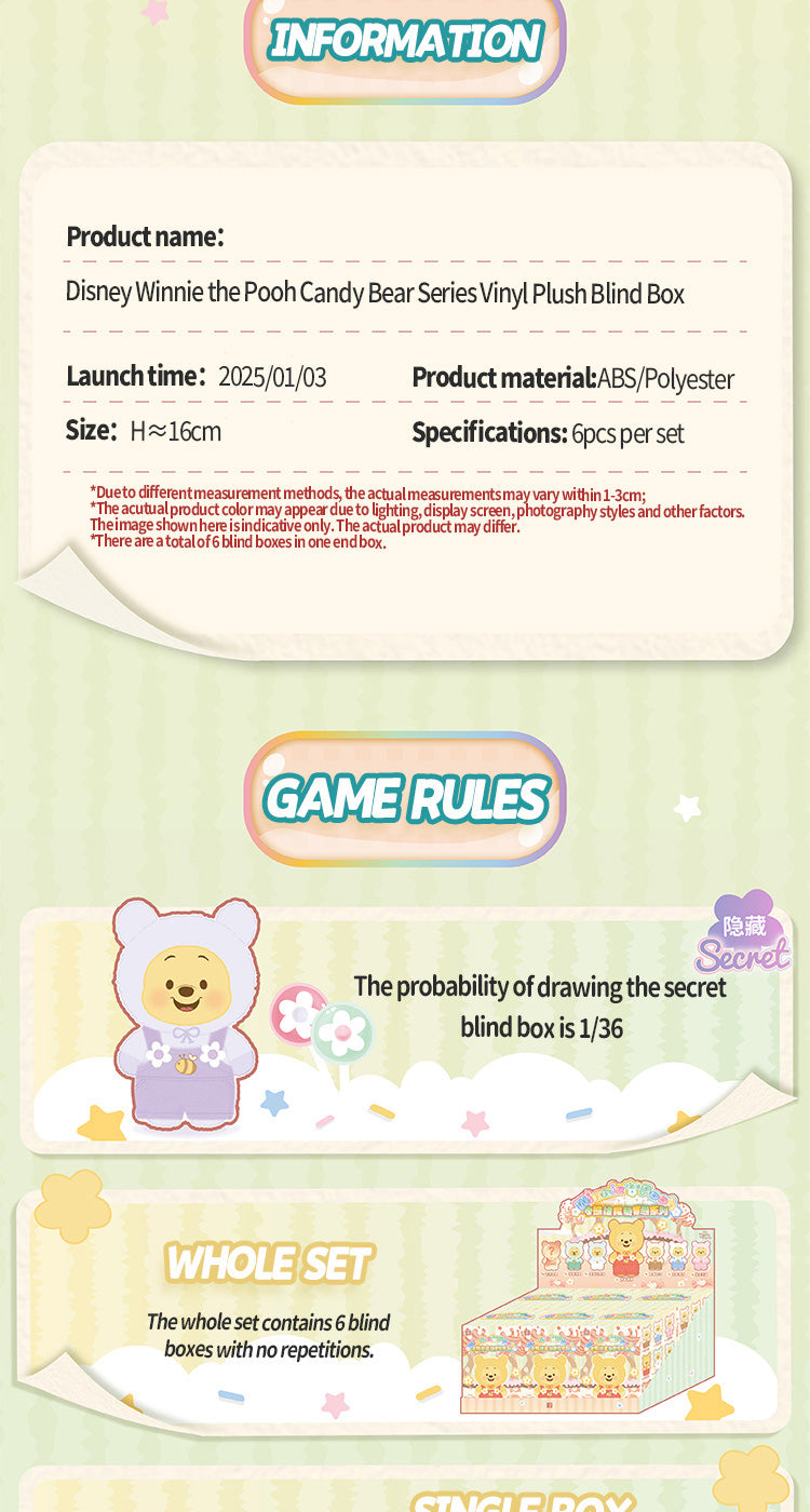 TOP TOY Disney Winnie the Pooh Candy Bear Series blind box