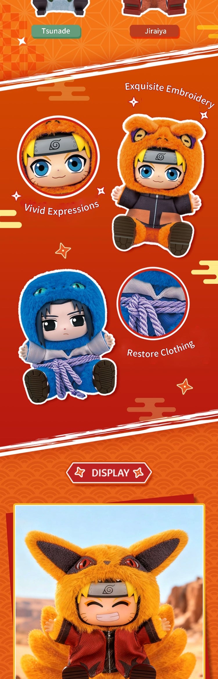TOP TOY NARUTO Shippuden Cute Beast Sitting Party plush blind box