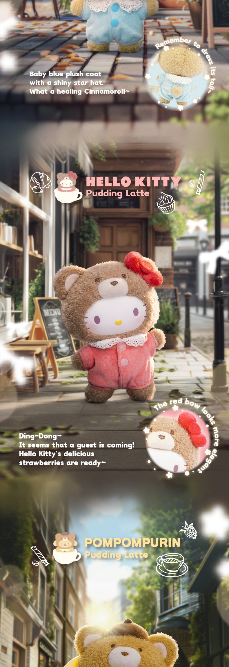 TOP TOY Sanrio Characters Latte Baby vinyl plush blind box