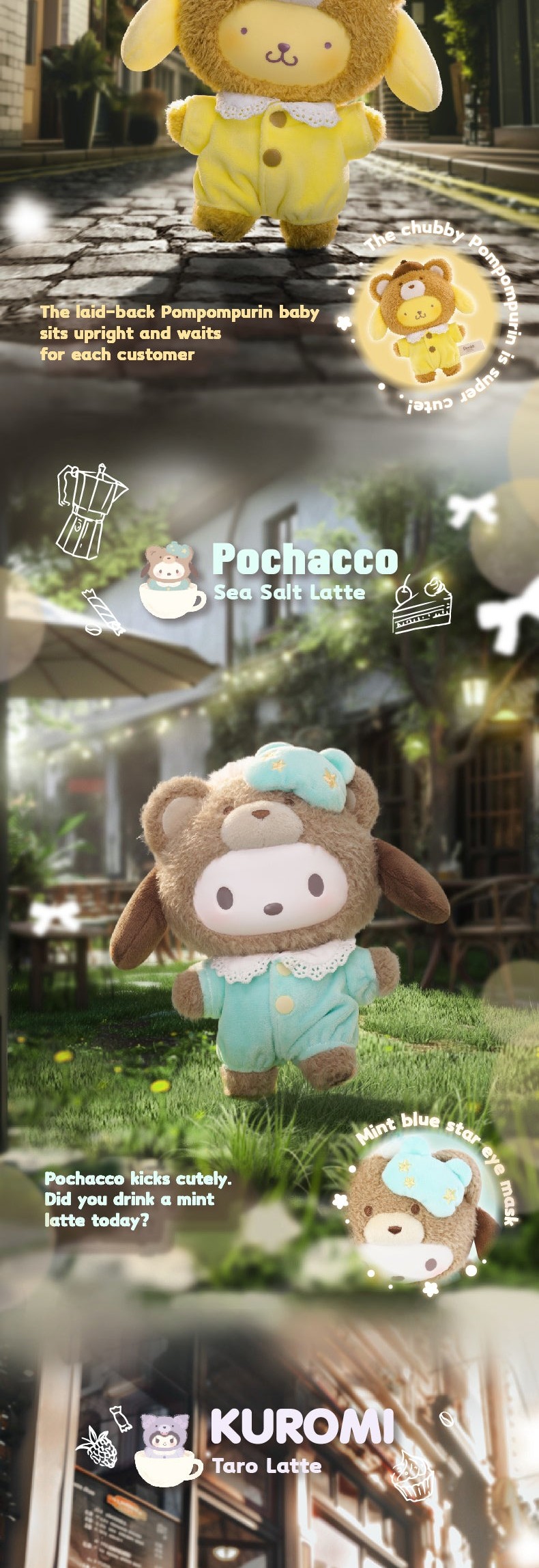 TOP TOY Sanrio Characters Latte Baby vinyl plush blind box