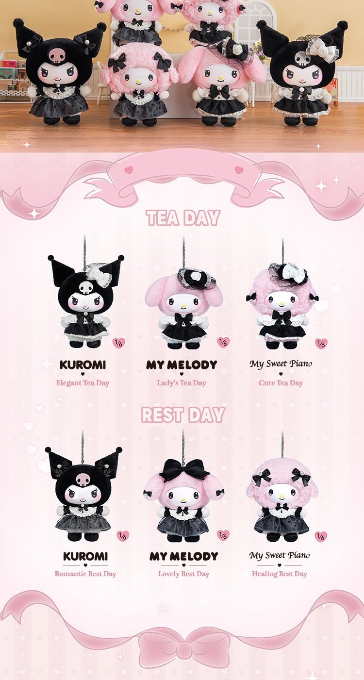 TOP TOY Sanrio Characters Sisters' Outfit plush pendant blind box