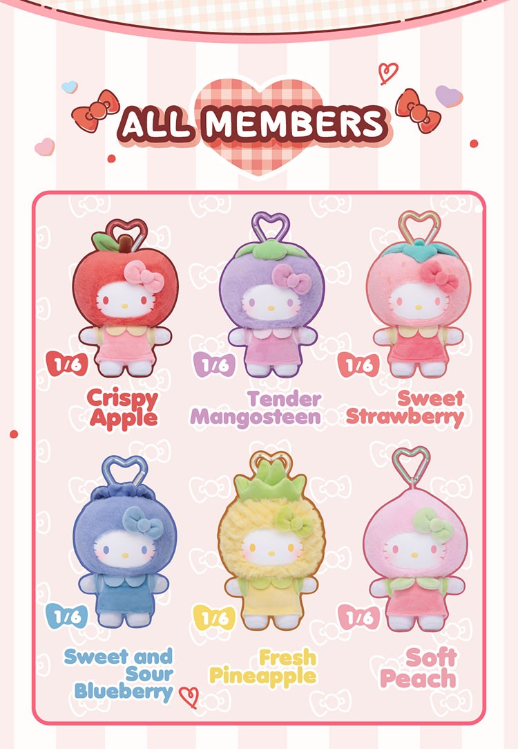 TOP TOY Sanrio Hello Kitty Fruity Paradise plush pendant blind box