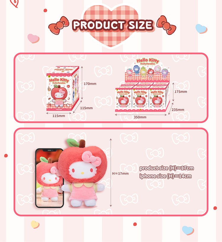 TOP TOY Sanrio Hello Kitty Fruity Paradise plush pendant blind box