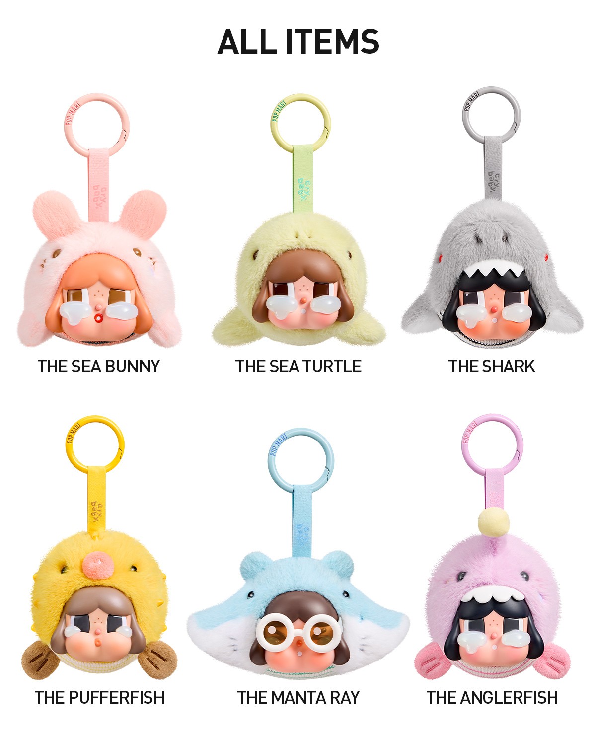 CRYBABY — Cry Me an Ocean Vinyl Plush Pendant Blind Box | POP MART — official detail