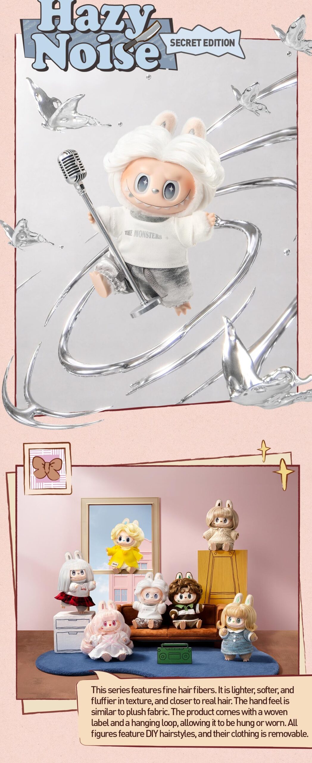THE MONSTERS — Hair Salon Vinyl Plush Pendant Blind Box | POP MART — official detail