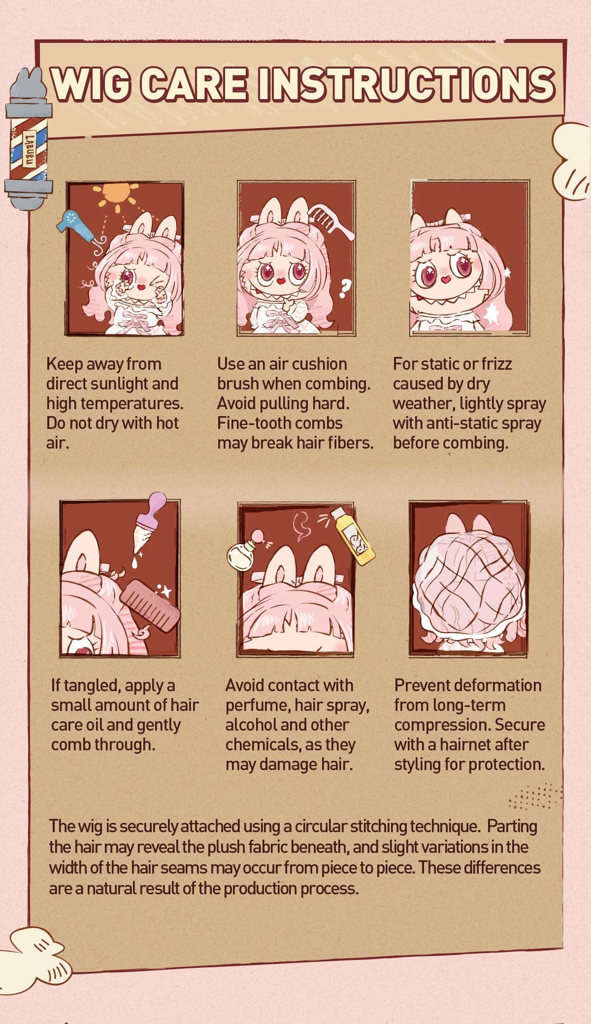 THE MONSTERS — Hair Salon Vinyl Plush Pendant Blind Box | POP MART — official detail