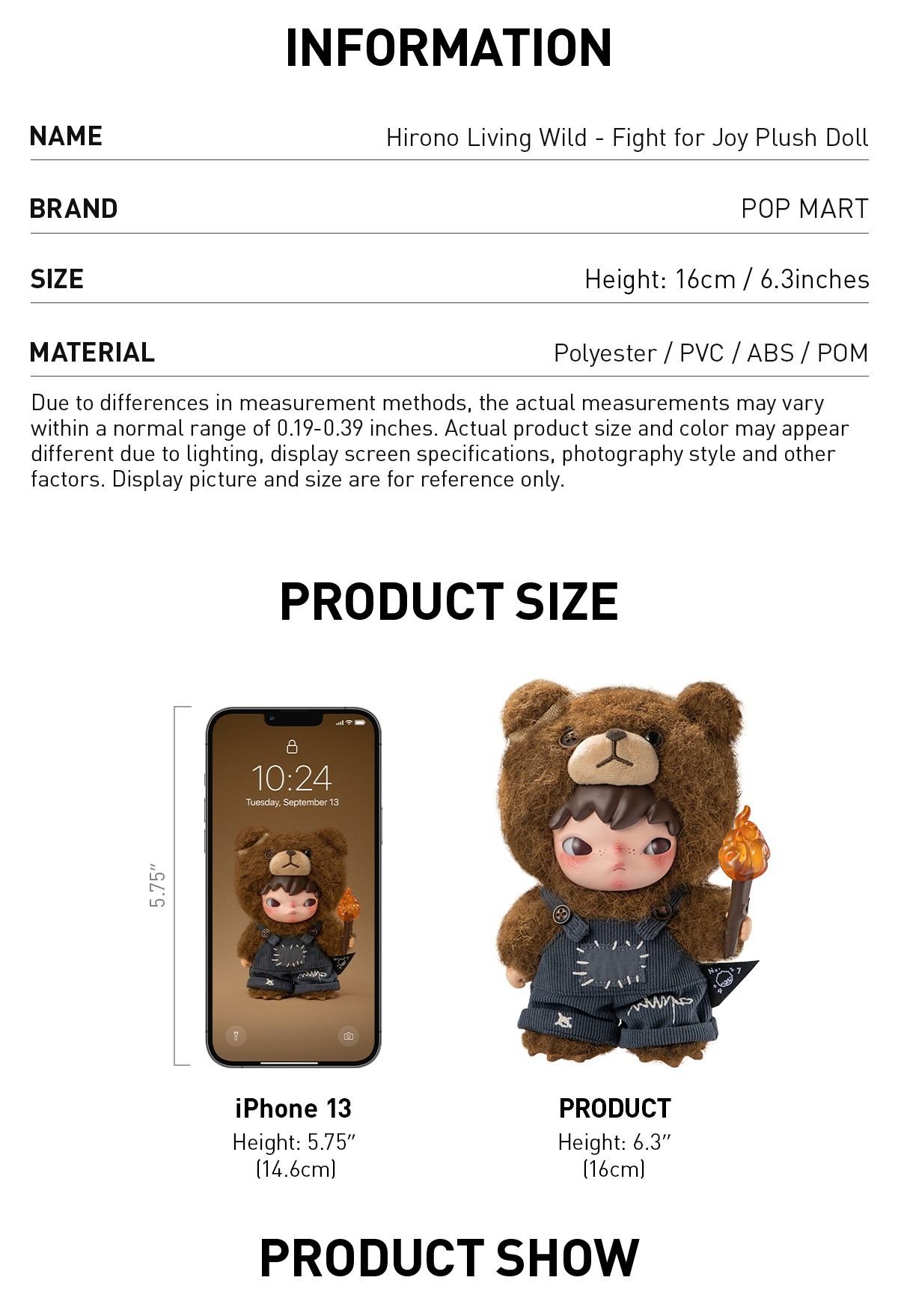 HIRONO — Living Wild Fight for Joy Plush Doll | POP MART — official detail