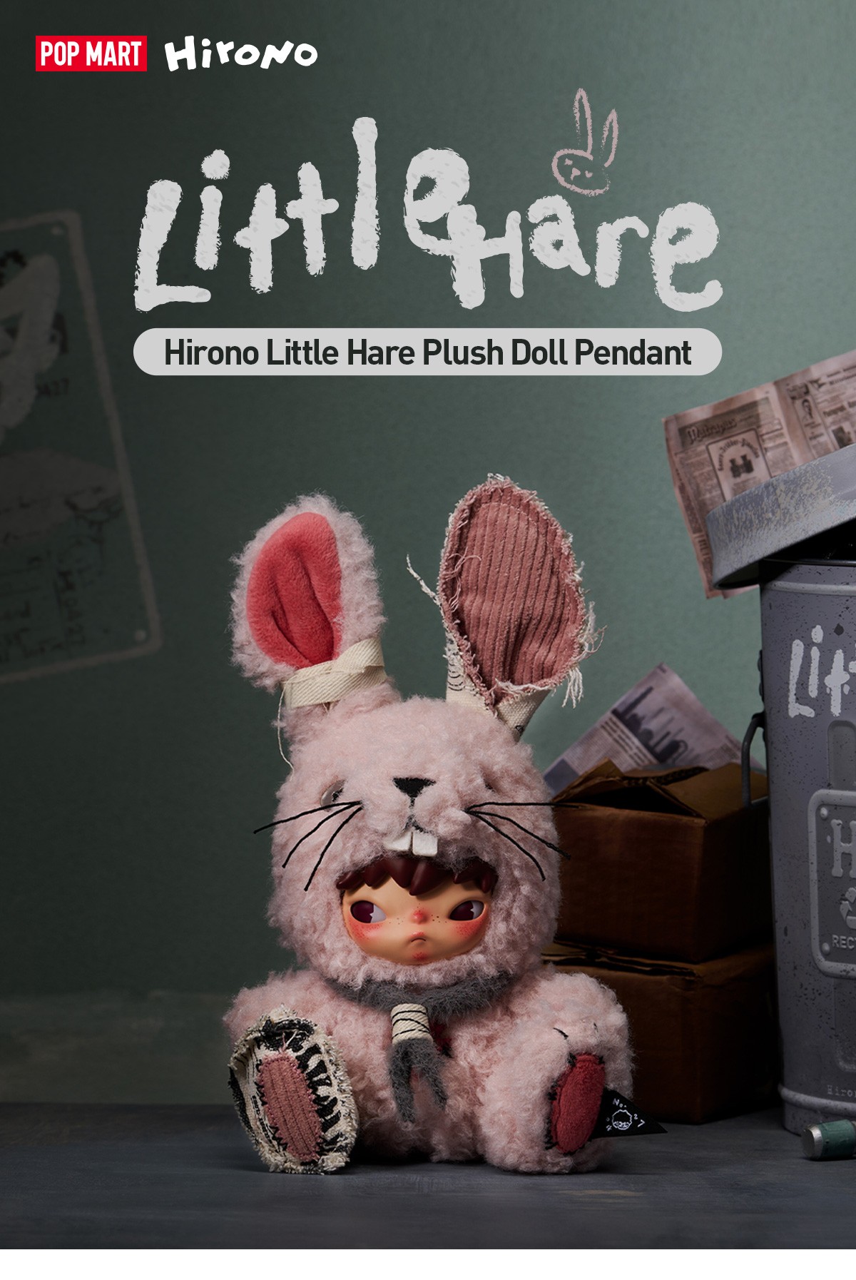 HIRONO — Little Hare Plush Doll Pendant Blind Box | POP MART — official detail