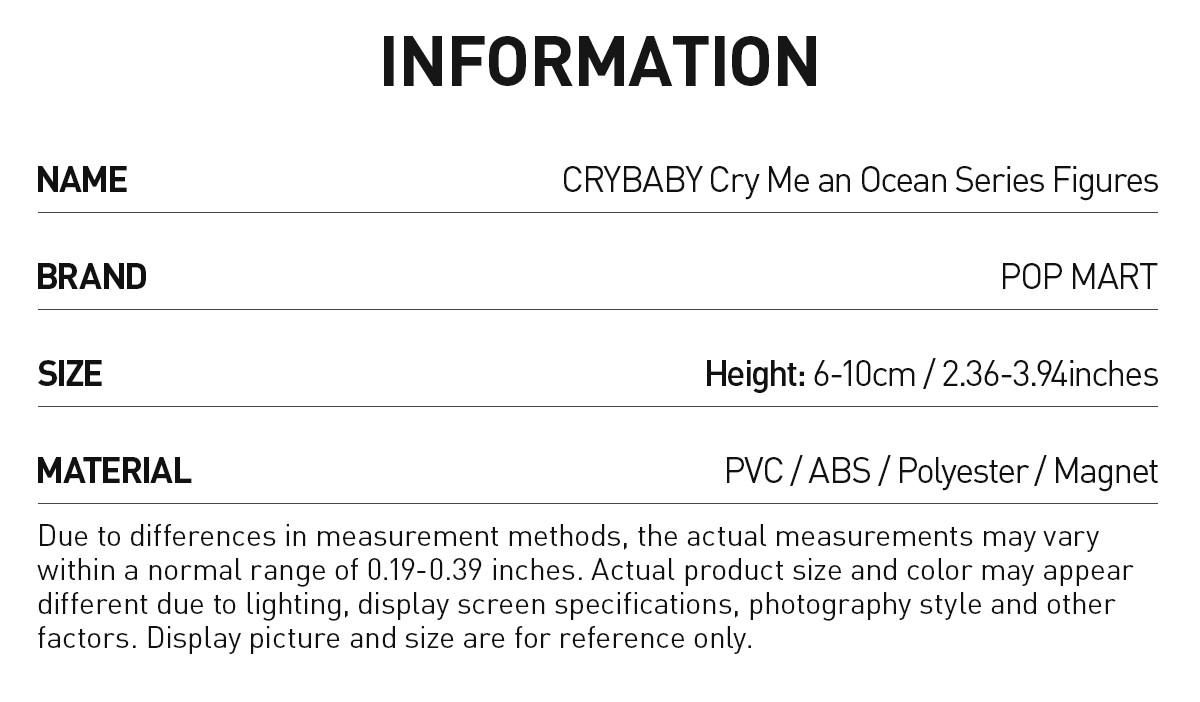 CRYBABY — Cry Me an Ocean Series Blind Box | POP MART — official detail