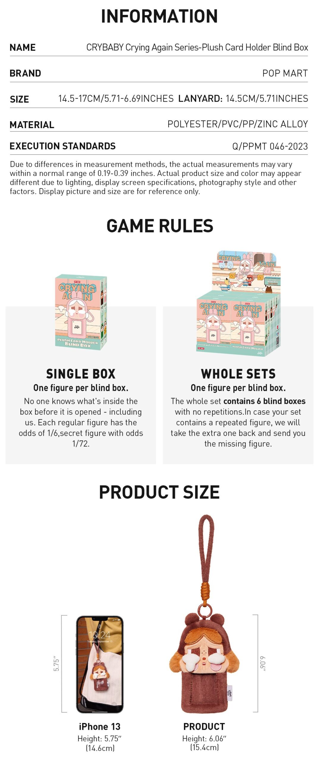 CRYBABY — Crying Again Card Holder Blind Box | POP MART — official detail