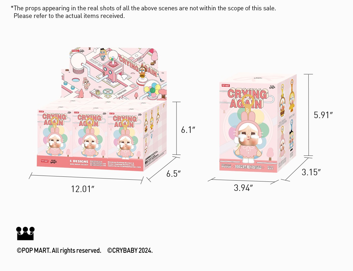 CRYBABY — Crying Again Vinyl Face Blind Box | POP MART — official detail