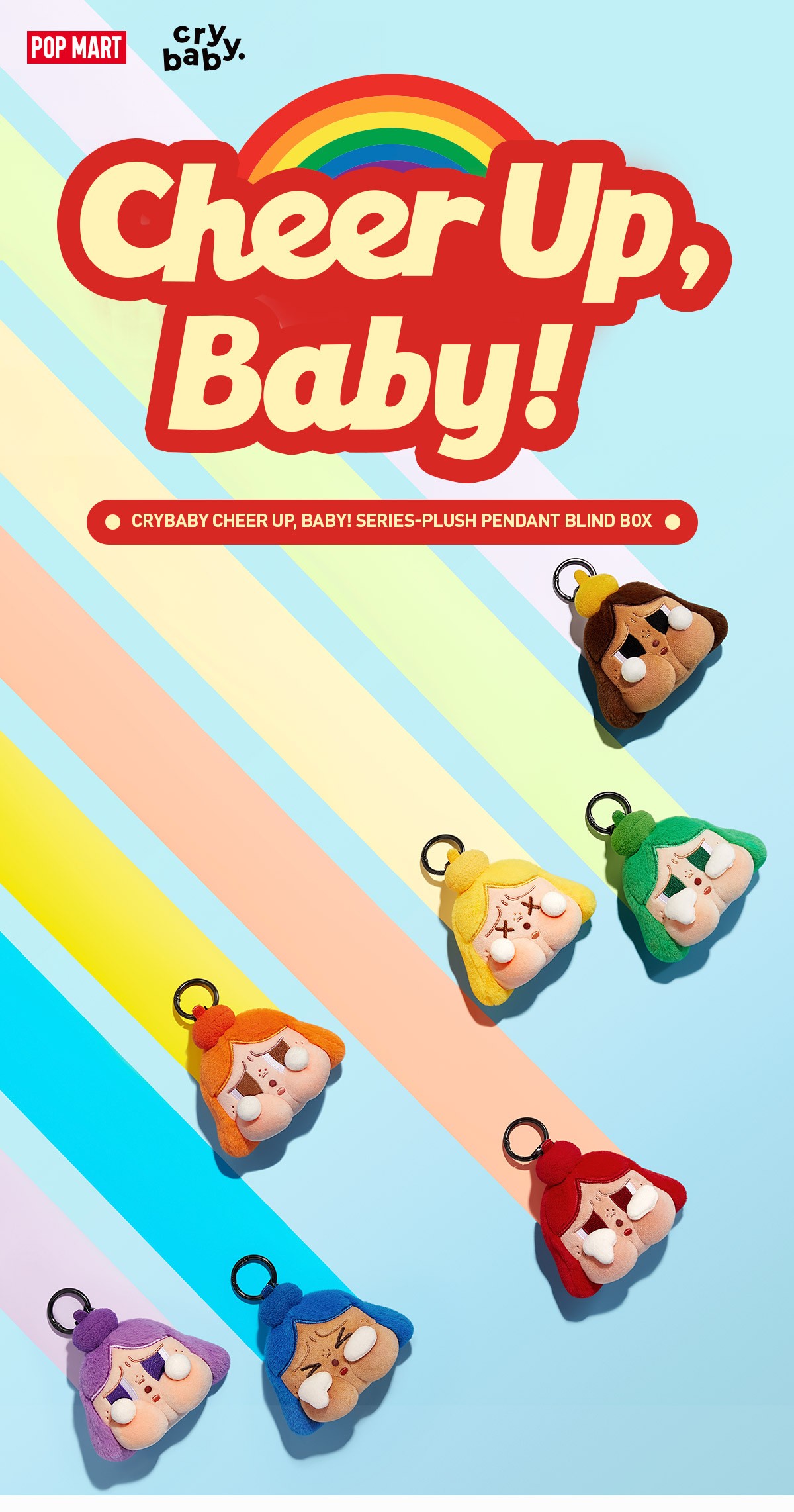 CRYBABY — Cheer Up, Baby! Plush Pendant Blind Box | POP MART — official detail