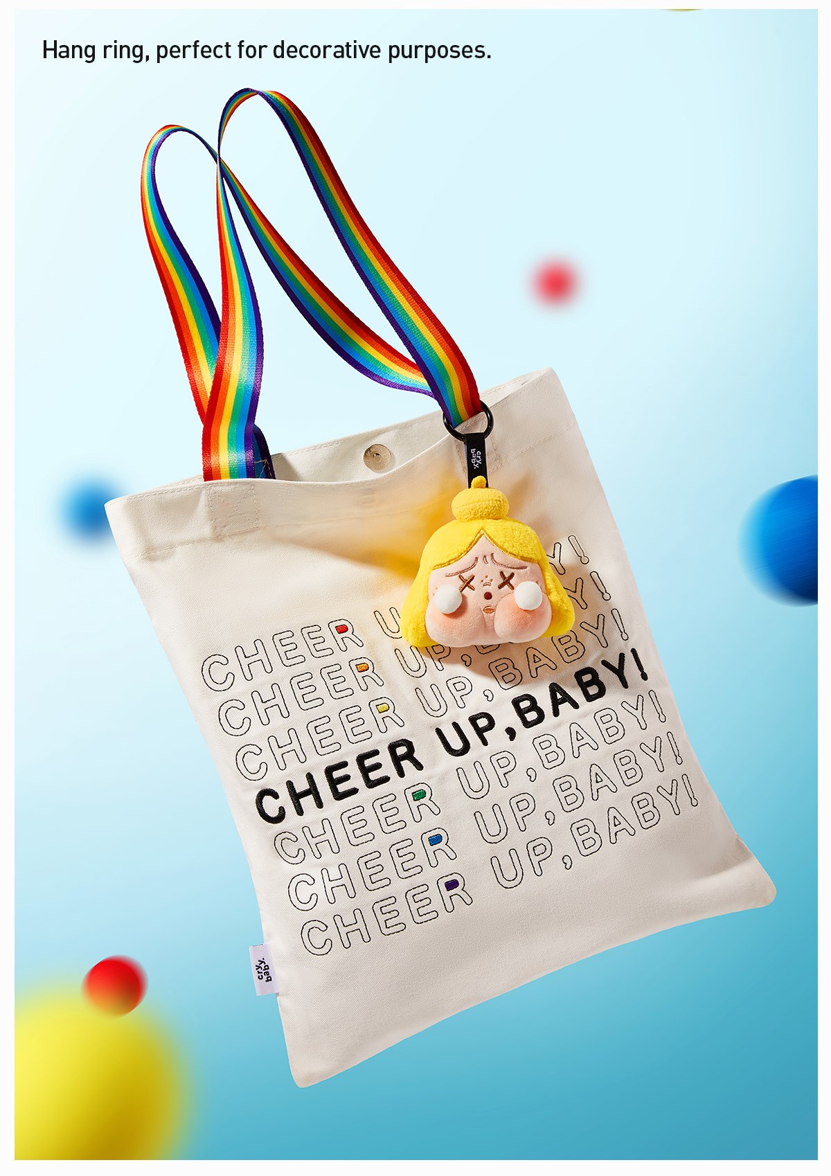 CRYBABY — Cheer Up, Baby! Plush Pendant Blind Box | POP MART — official detail