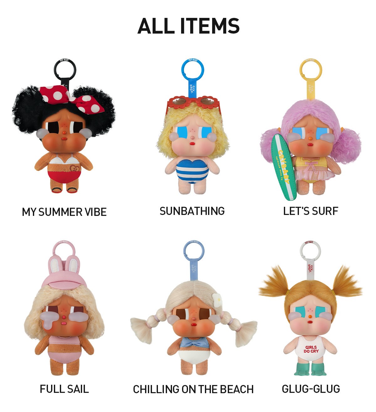 CRYBABY — Vacation Mode On Vinyl Plush Blind Box | POP MART — official detail