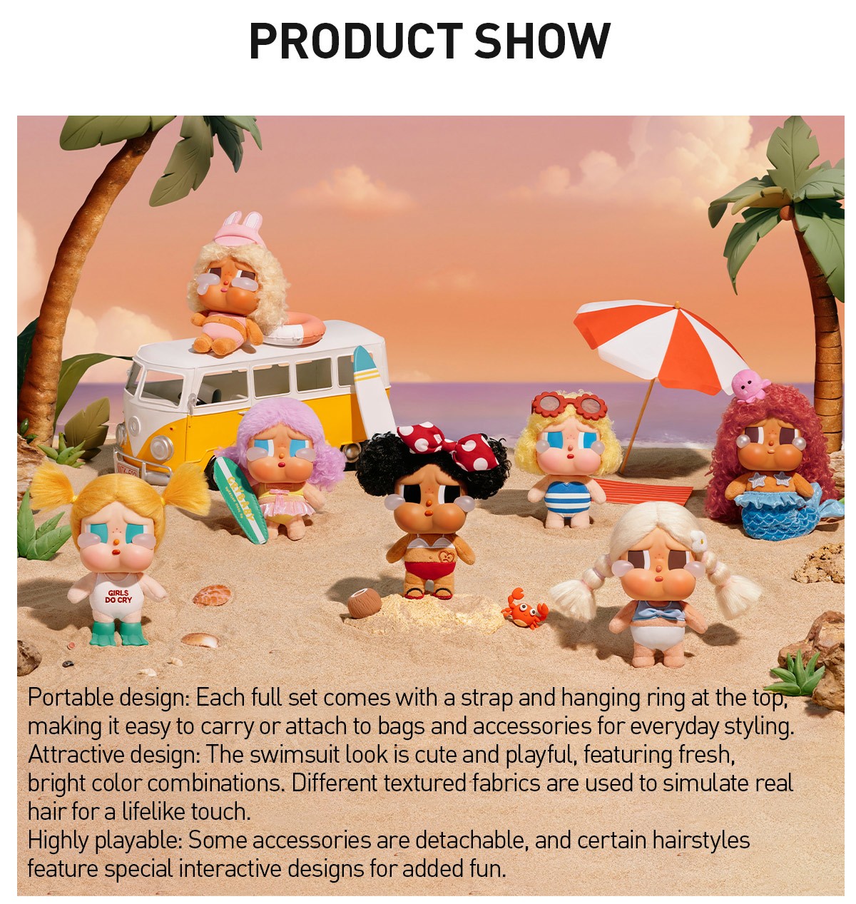 CRYBABY — Vacation Mode On Vinyl Plush Blind Box | POP MART — official detail