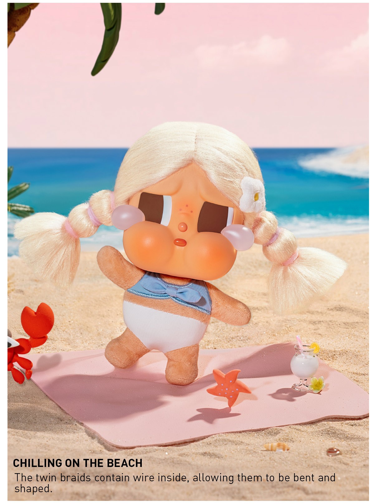 CRYBABY — Vacation Mode On Vinyl Plush Blind Box | POP MART — official detail