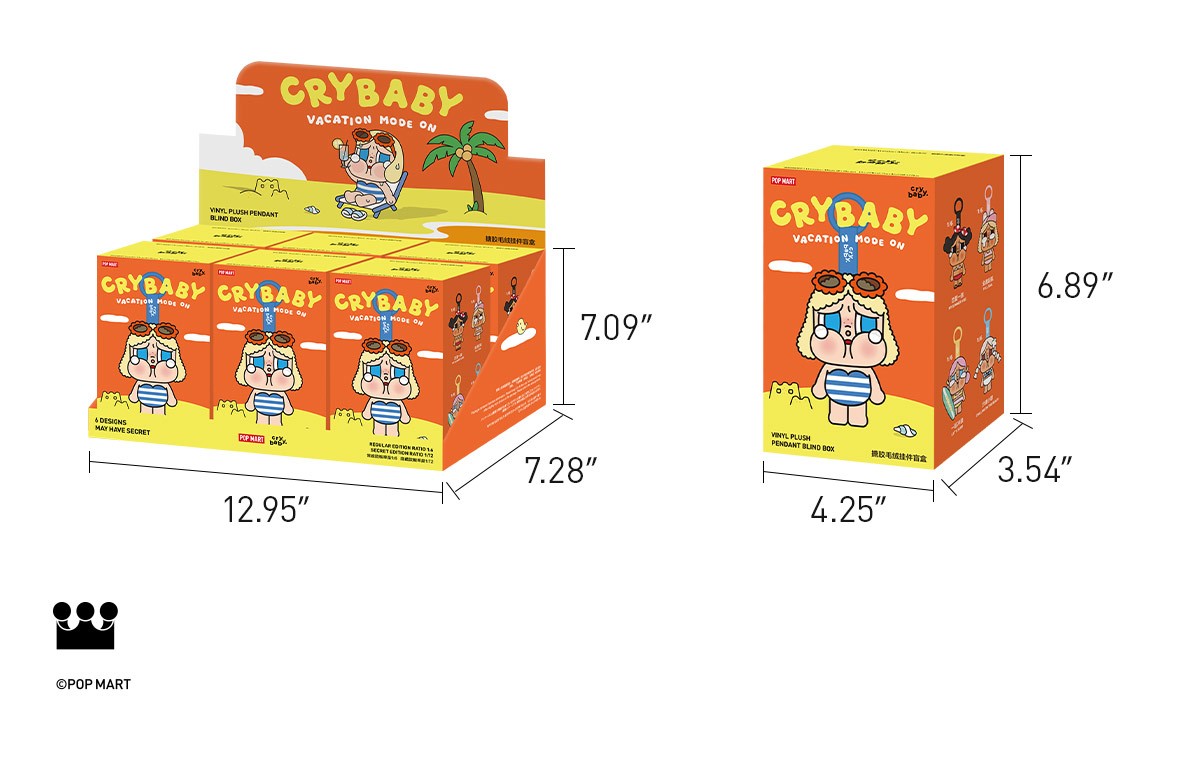 CRYBABY — Vacation Mode On Vinyl Plush Blind Box | POP MART — official detail