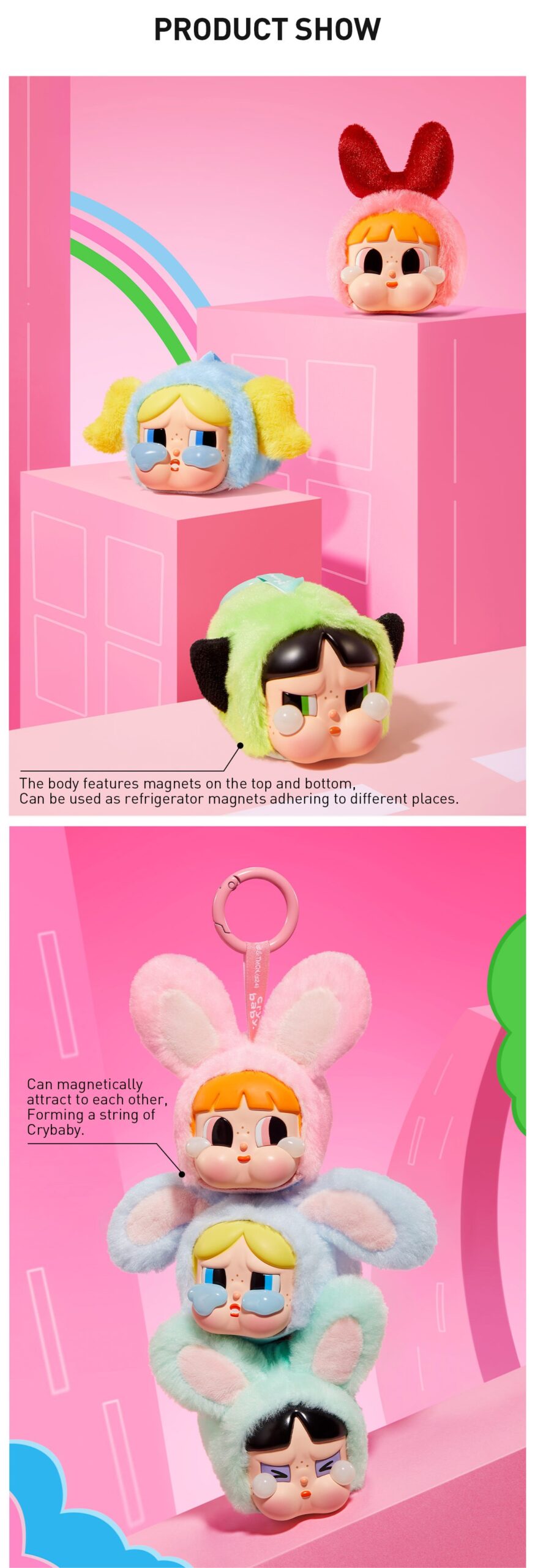 CRYBABY × Powerpuff Girls Vinyl Face Blind Box | POP MART — official detail