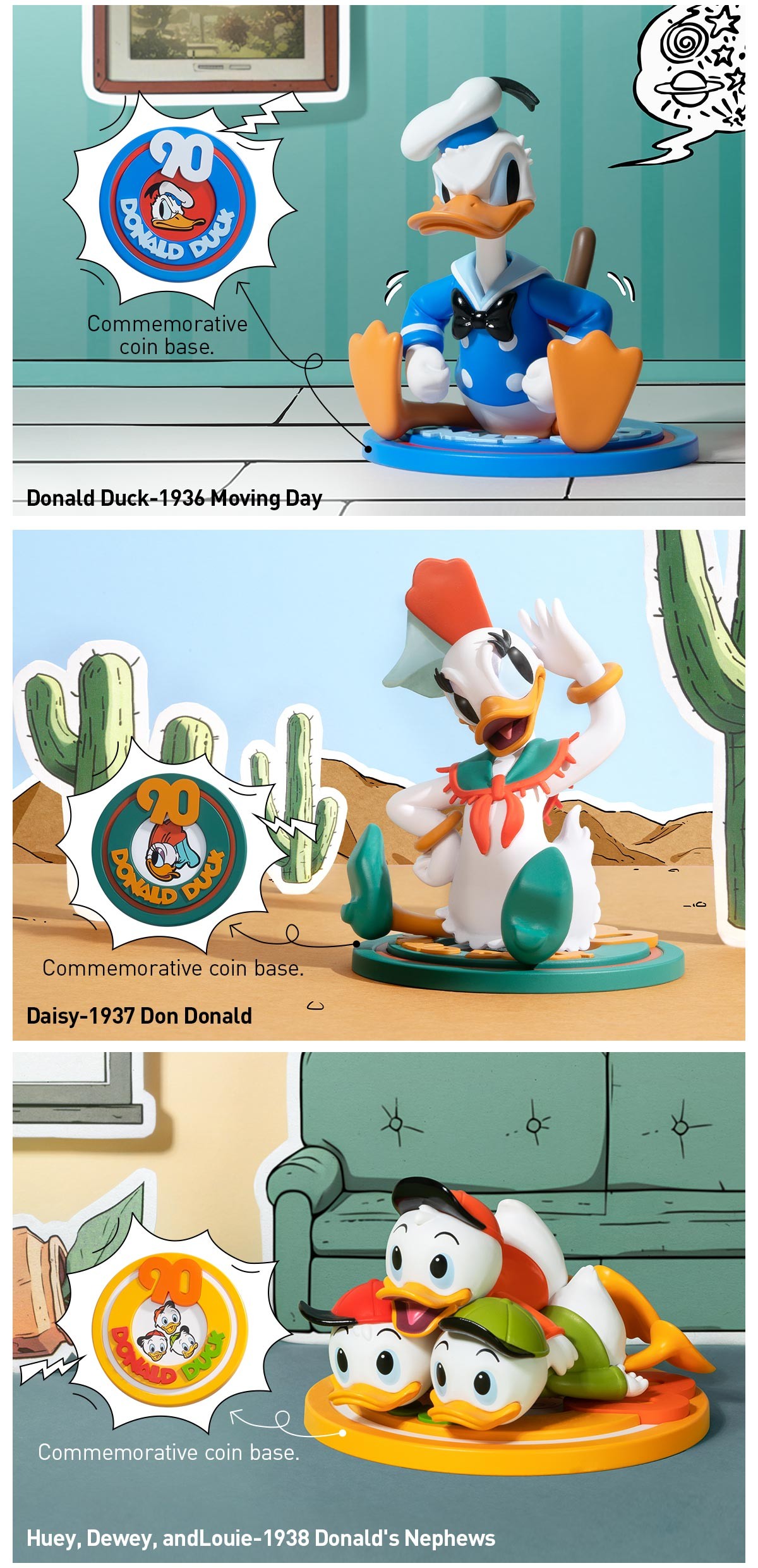 DISNEY — Donald Duck 90th Anniversary Series Blind Box | POP MART — official detail