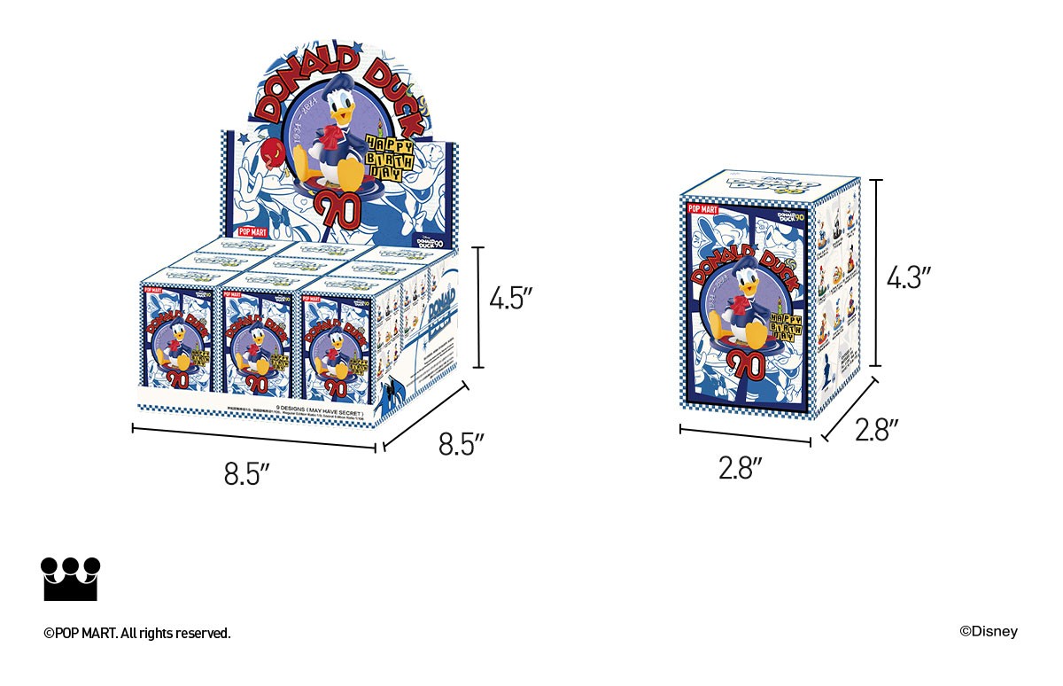 DISNEY — Donald Duck 90th Anniversary Series Blind Box | POP MART — official detail