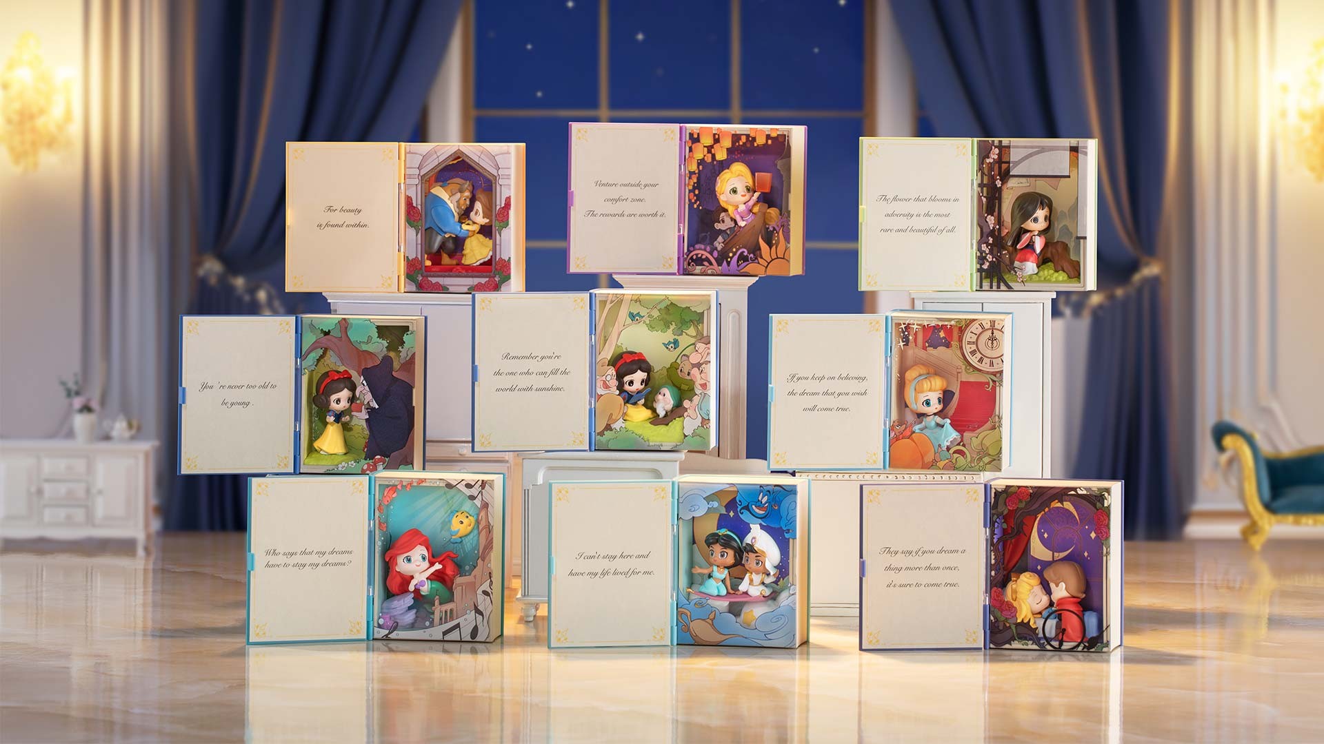 DISNEY — Princess's Fairy Tales Scene Sets Blind Box | POP MART — official detail