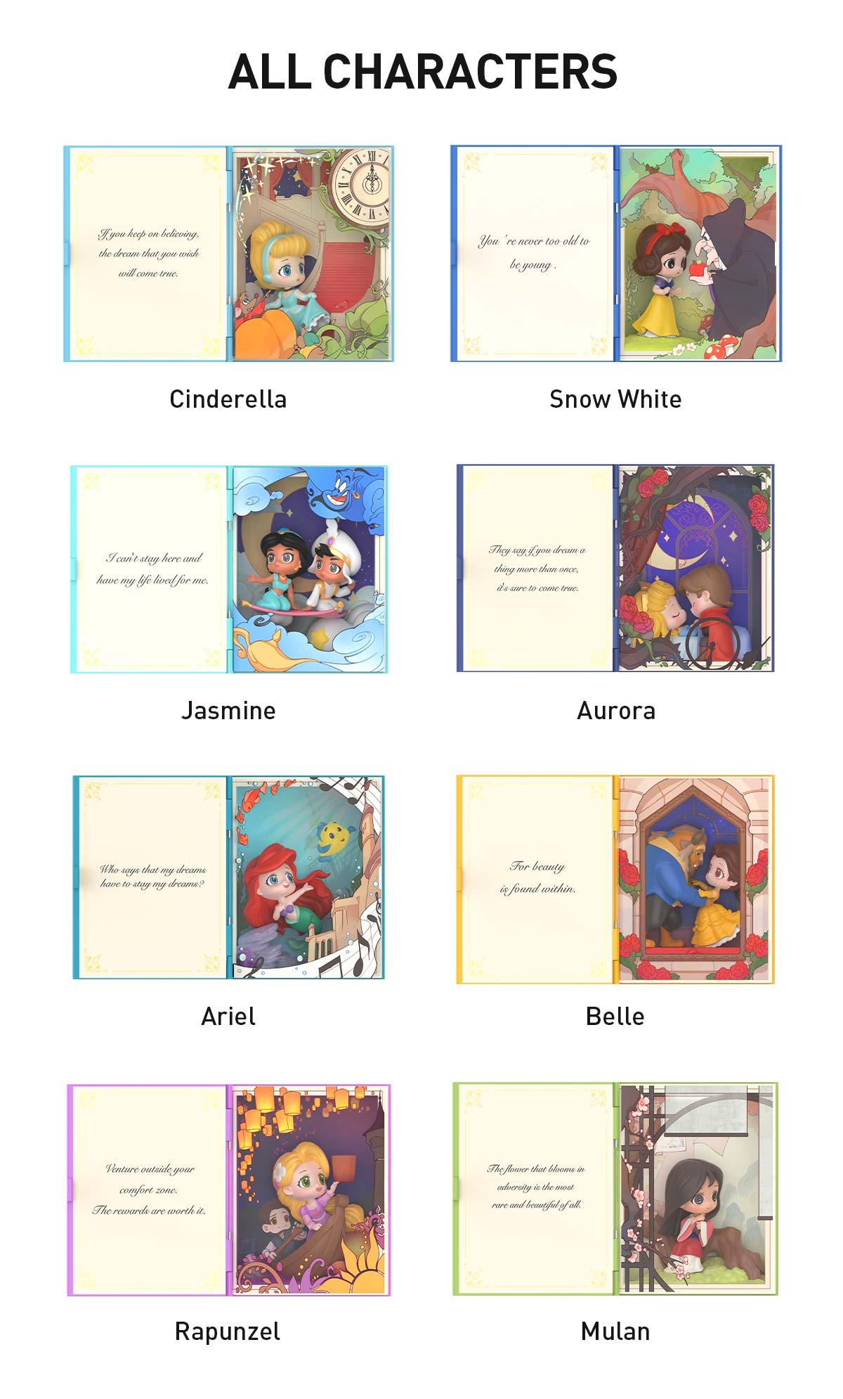 DISNEY — Princess's Fairy Tales Scene Sets Blind Box | POP MART — official detail