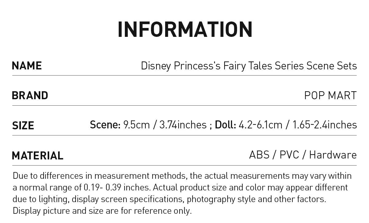 DISNEY — Princess's Fairy Tales Scene Sets Blind Box | POP MART — official detail