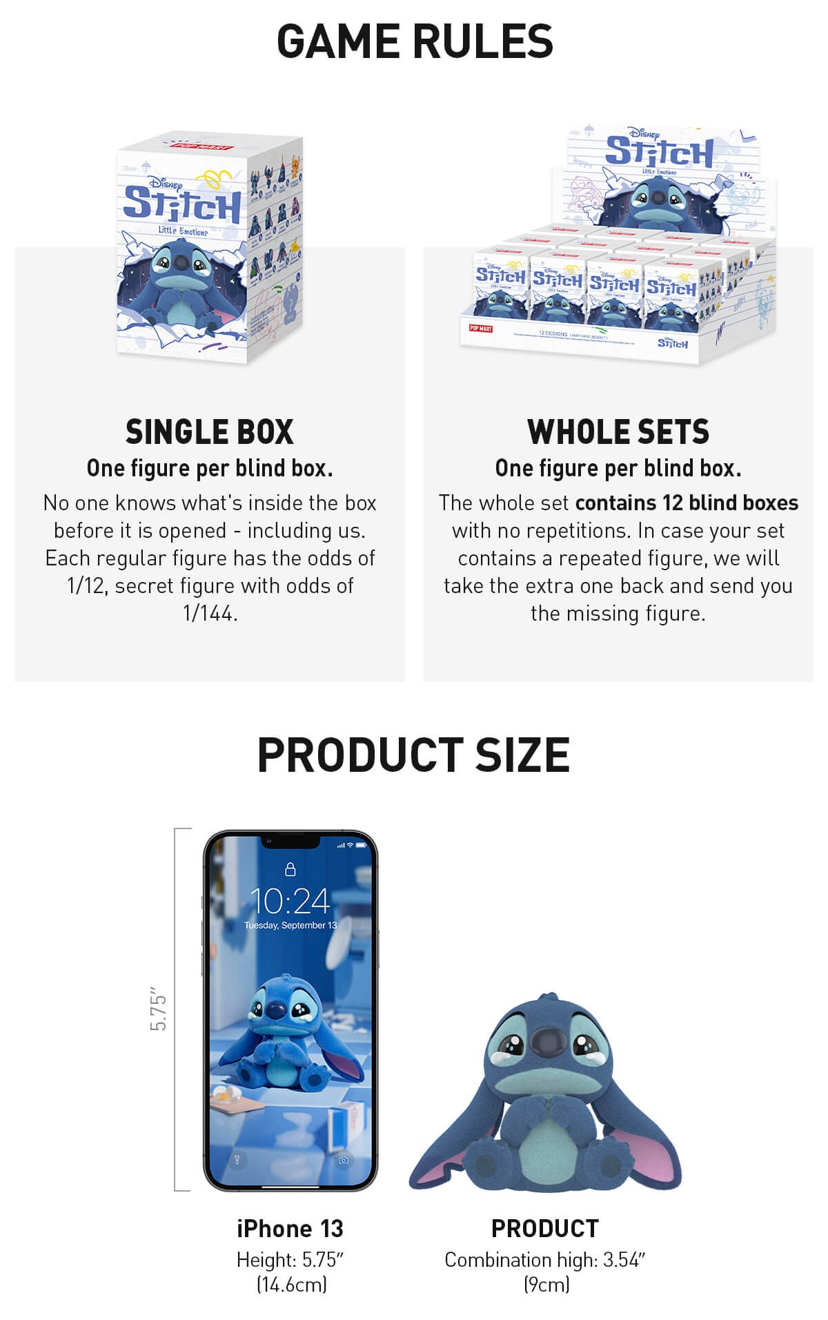 DISNEY — Stitch Little Emotions Series Blind Box | POP MART — official detail