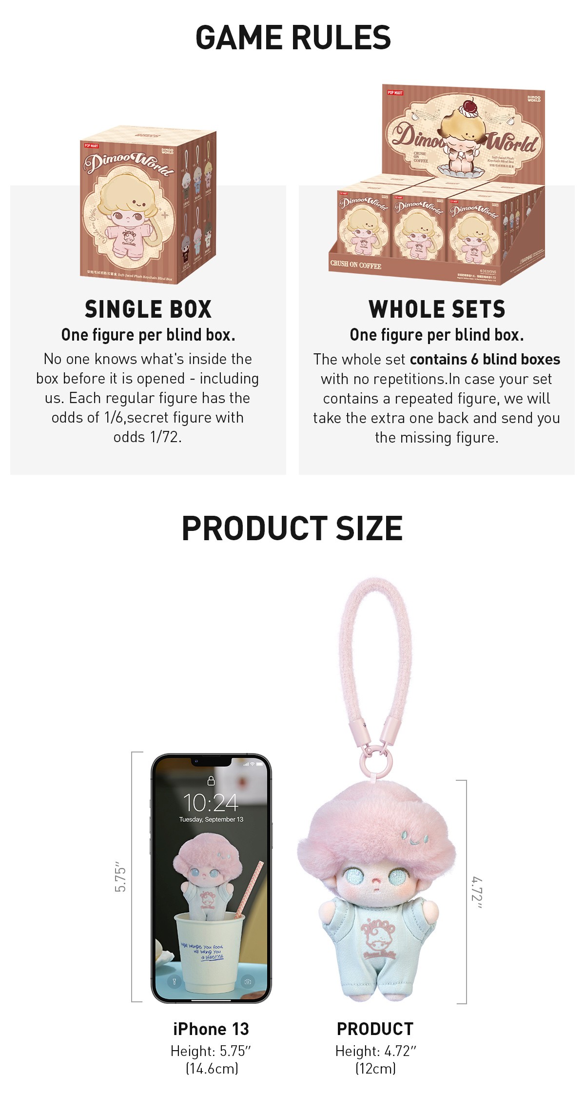 DIMOO — Crush on Coffee Soft-faced Plush Keychain Blind Box | POP MART — official detail