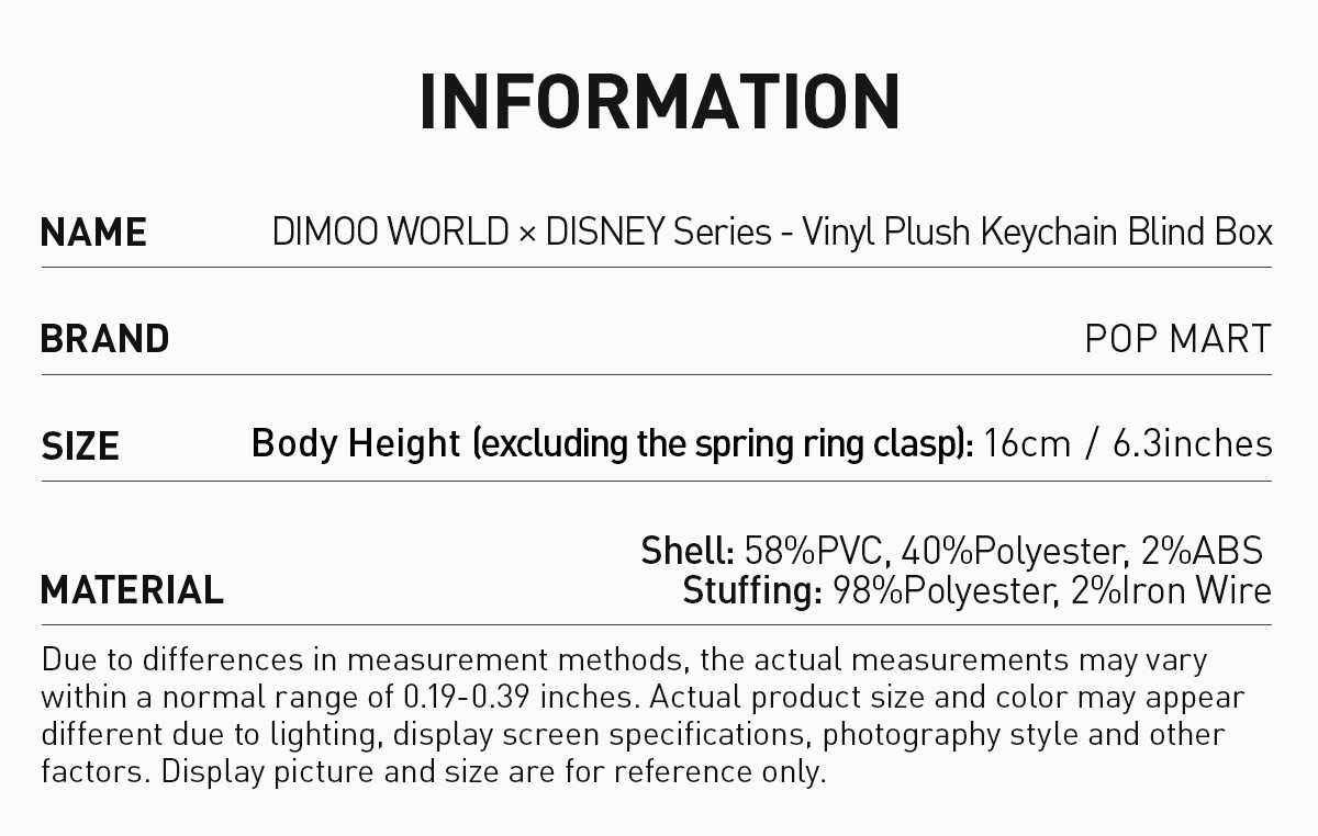 DIMOO × Disney Vinyl Plush Keychain Blind Box | POP MART — official detail