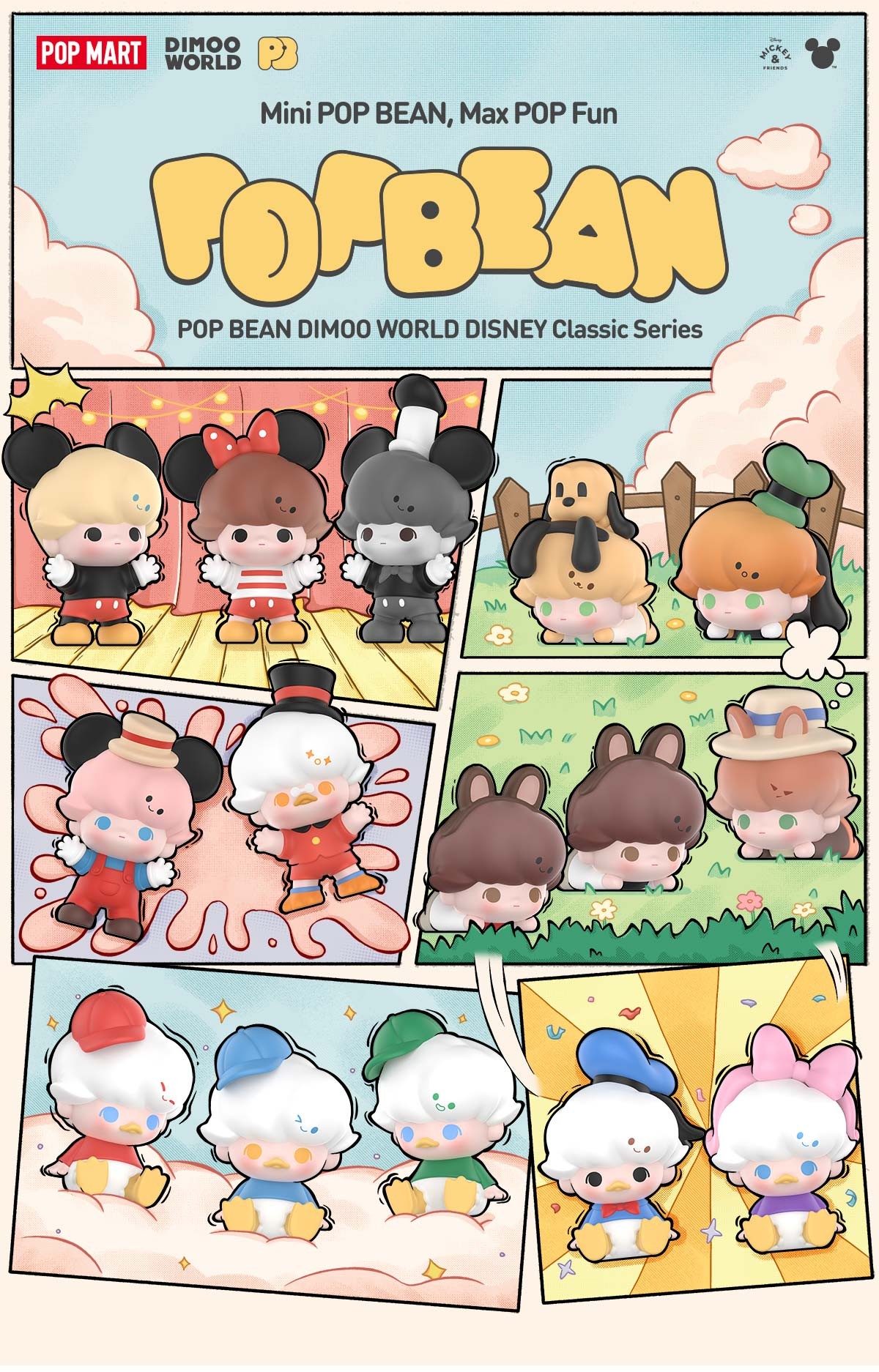 DIMOO — Pop Bean x Disney Classic Series (3 Pcs) Blind Box | POP MART — official detail