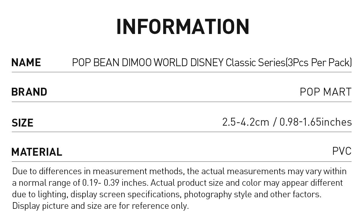 DIMOO — Pop Bean x Disney Classic Series (3 Pcs) Blind Box | POP MART — official detail
