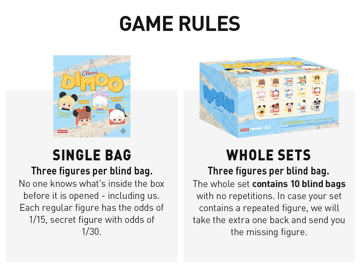DIMOO — Pop Bean x Disney Classic Series (3 Pcs) Blind Box | POP MART — official detail