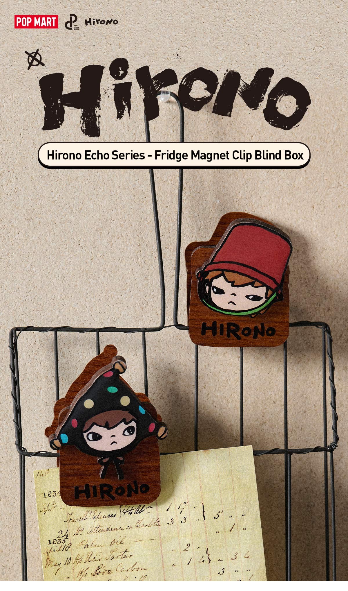 HIRONO — Echo Fridge Magnet Clip Blind Box | POP MART — official detail