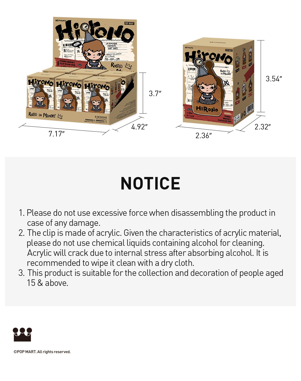HIRONO — Echo Fridge Magnet Clip Blind Box | POP MART — official detail