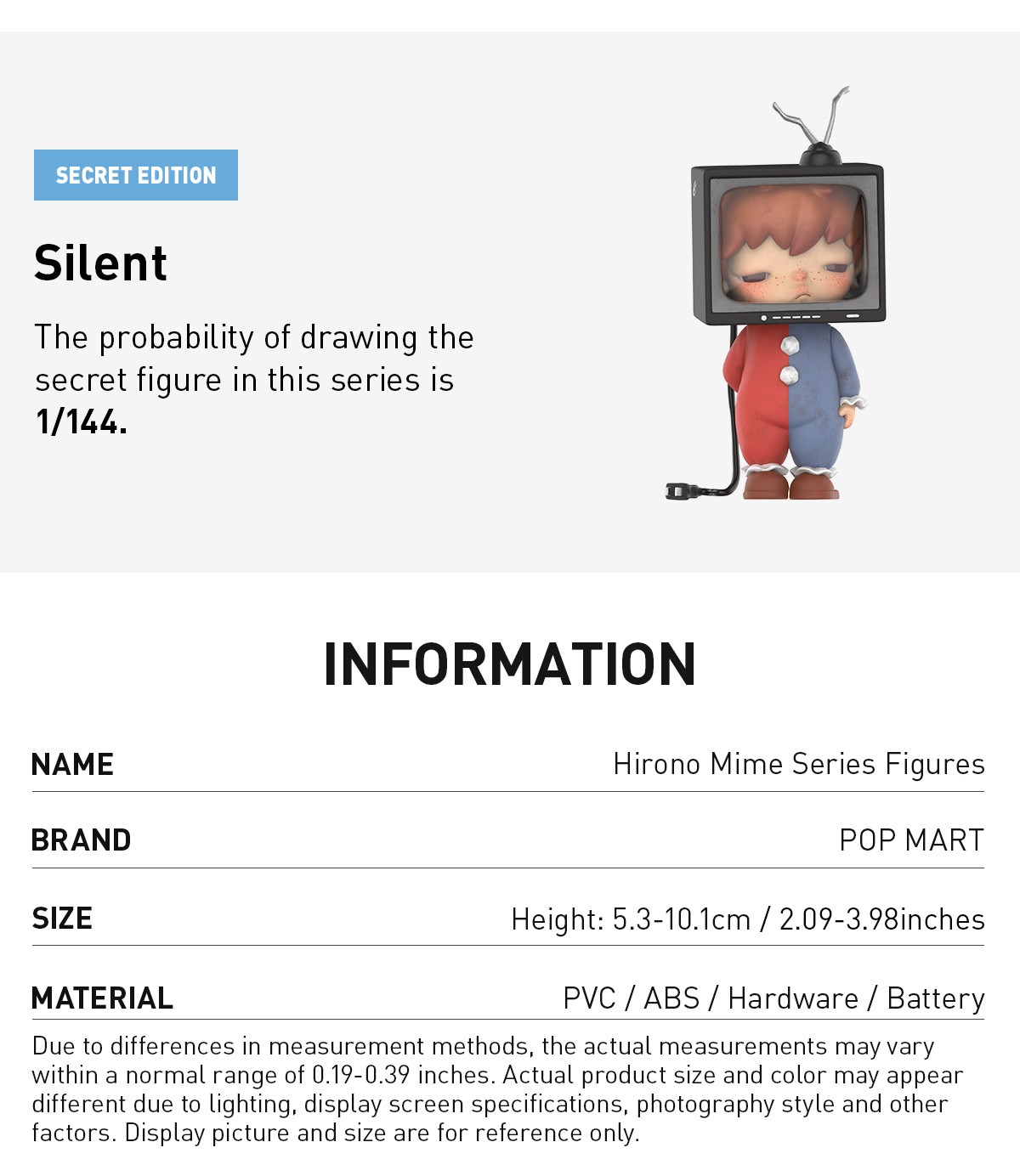 HIRONO — Mime Series Blind Box | POP MART — official detail