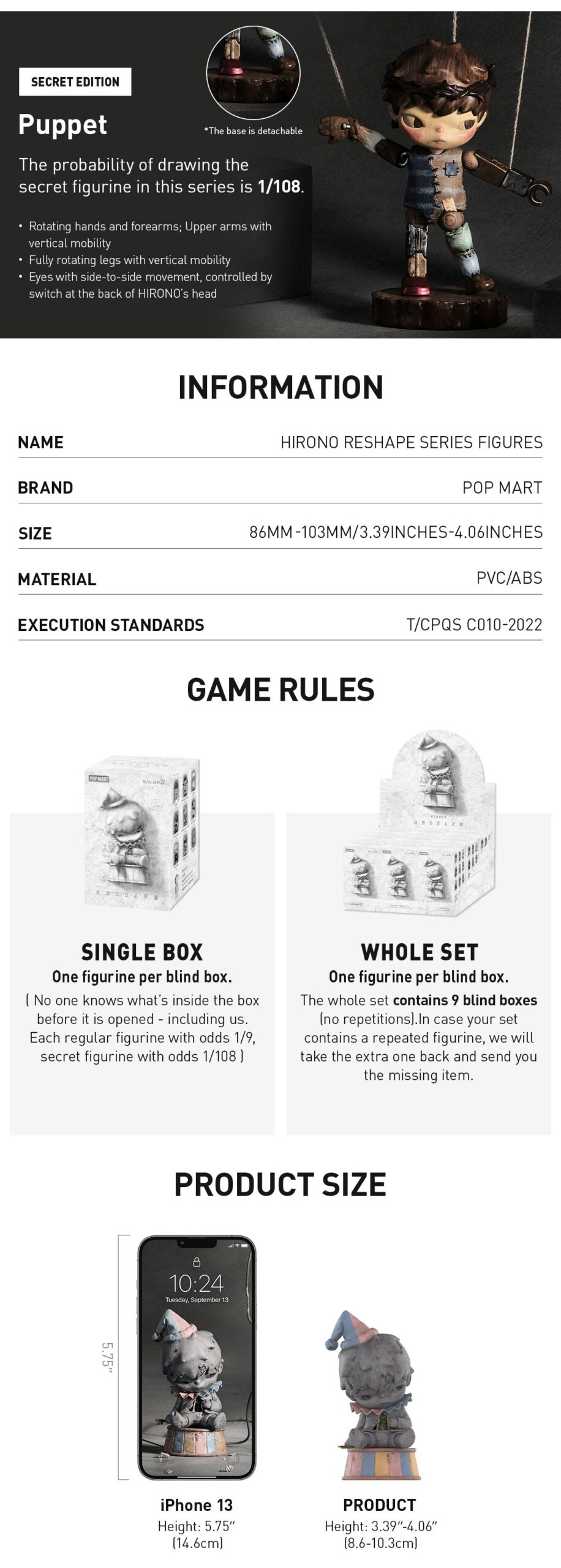 HIRONO — Reshape Series Blind Box | POP MART — official detail