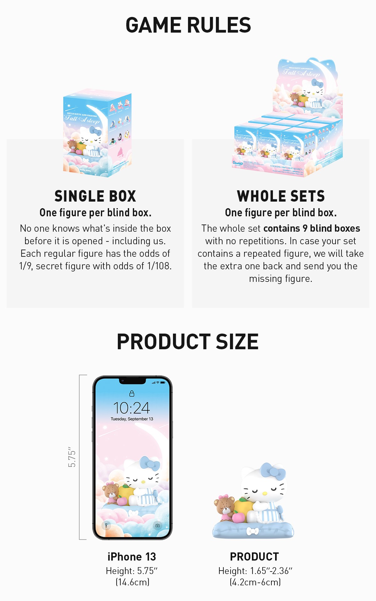 Sanrio — Hello Kitty and Friends Fall Asleep Blind Box | POP MART — official detail