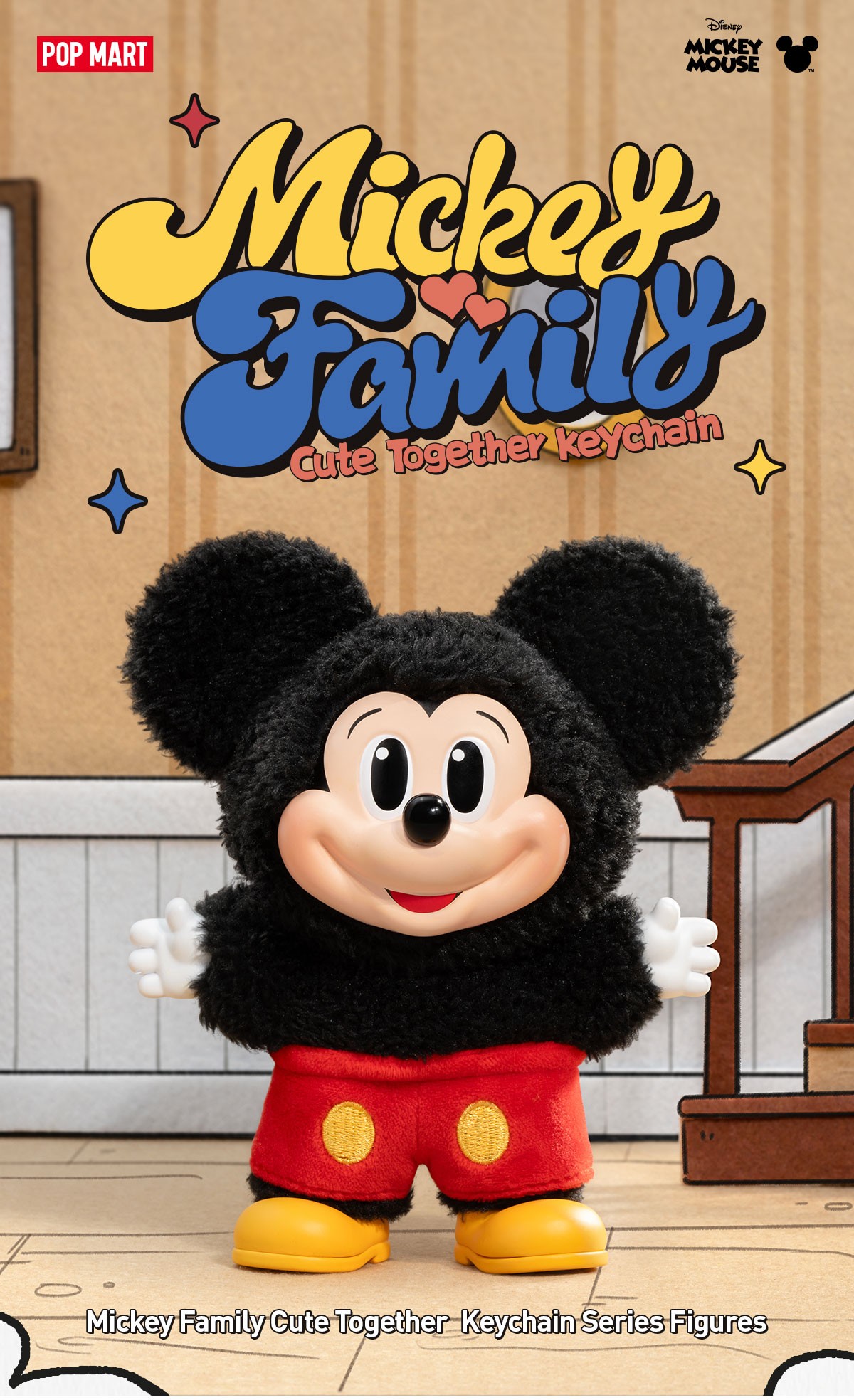 DISNEY — Mickey Family Cute Together Keychain Series Blind Box | POP MART — official detail