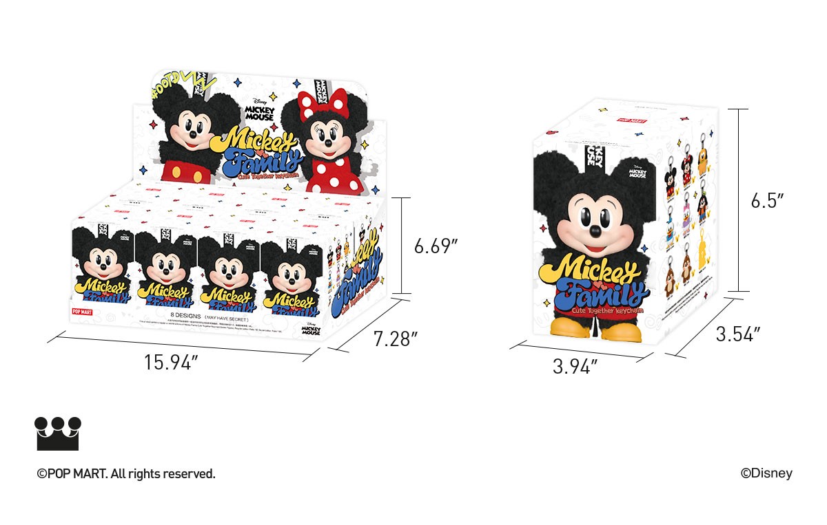 DISNEY — Mickey Family Cute Together Keychain Series Blind Box | POP MART — official detail