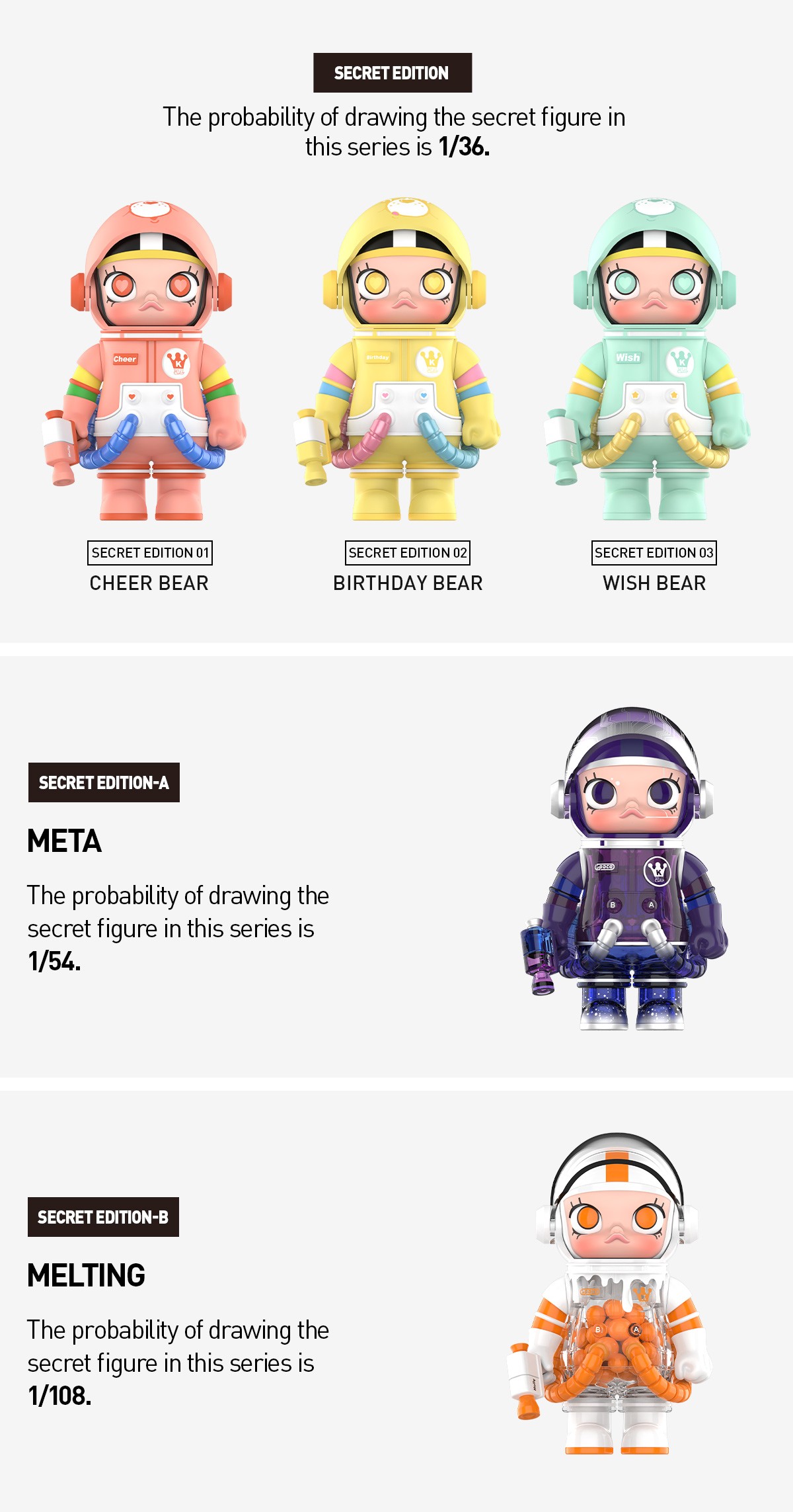 MOLLY — MEGA SPACE MOLLY 100% Series 2-B Blind Box | POP MART — official detail