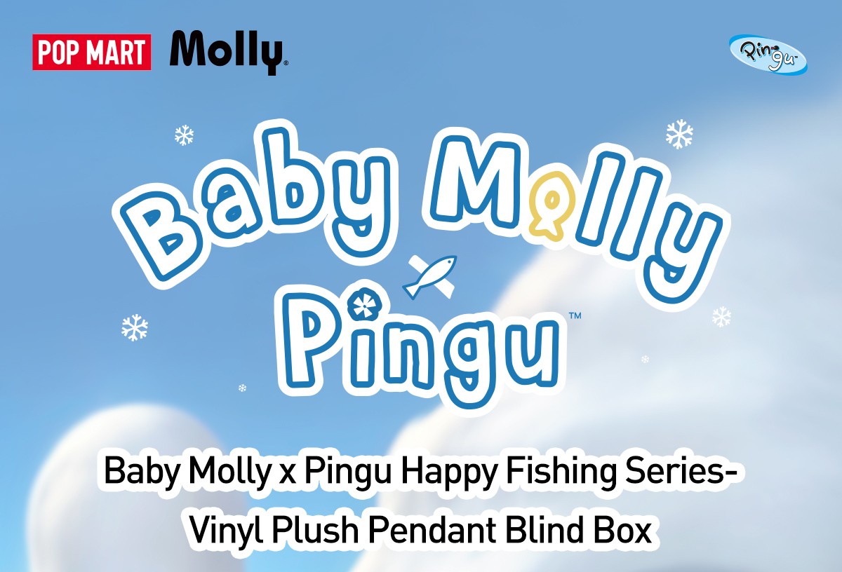 MOLLY × Pingu — Happy Fishing Plush Pendant Blind Box | POP MART — official detail