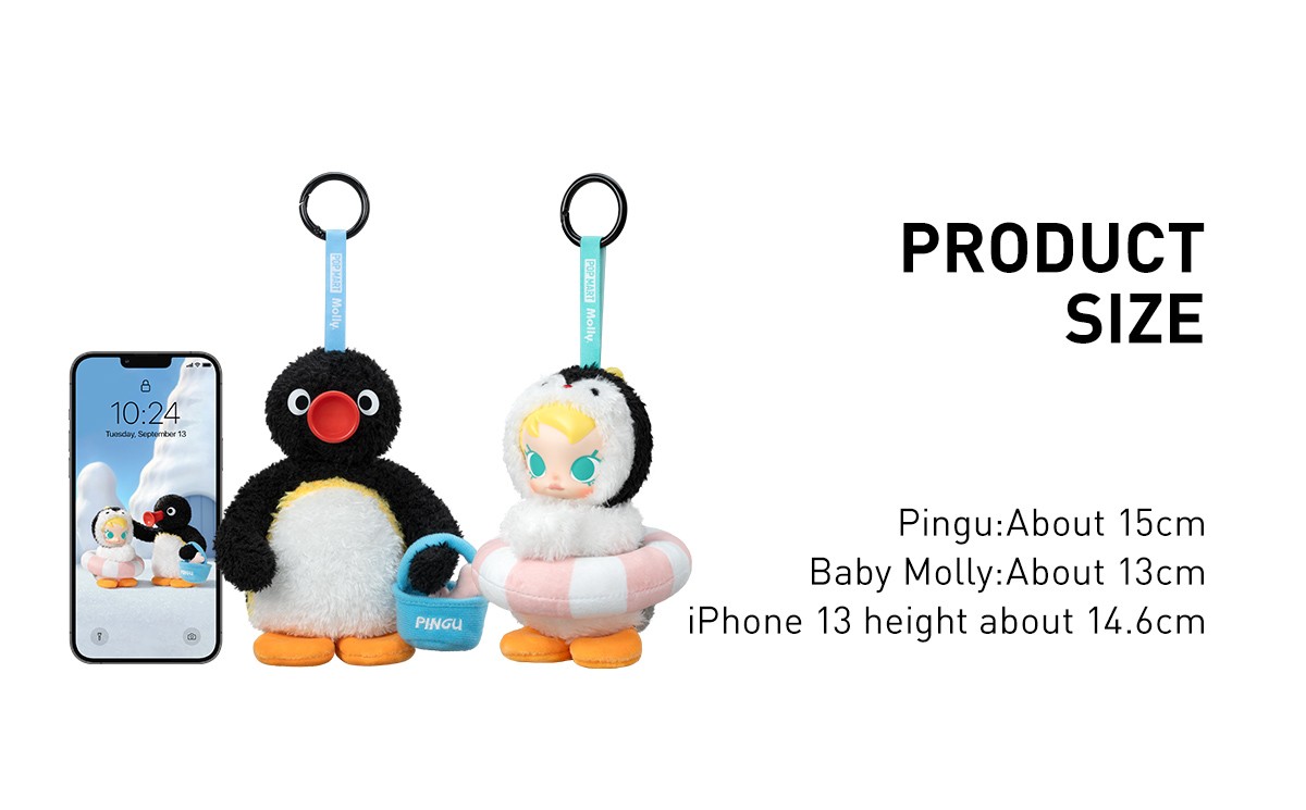 MOLLY × Pingu — Happy Fishing Plush Pendant Blind Box | POP MART — official detail