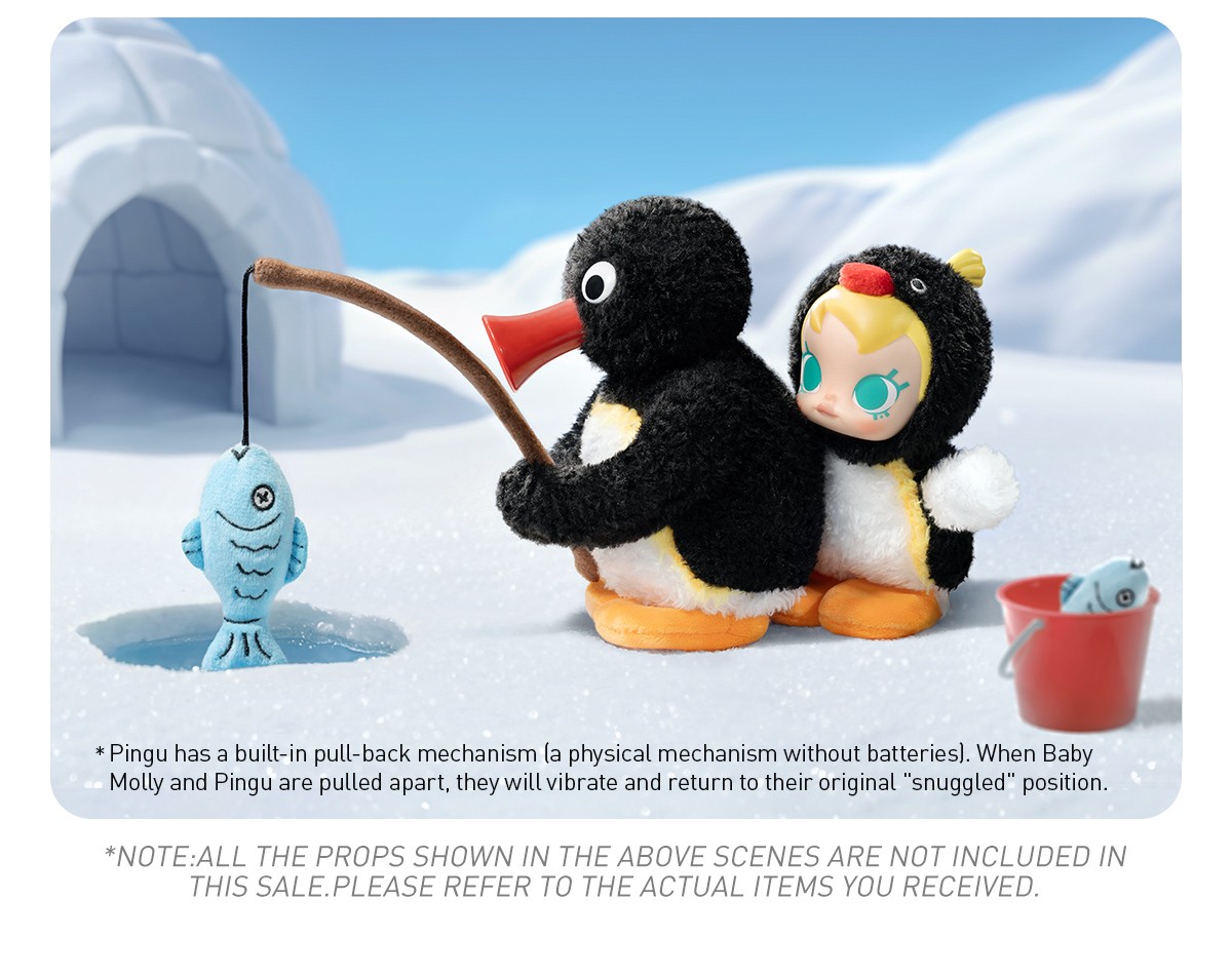 MOLLY × Pingu — Happy Fishing Plush Pendant Blind Box | POP MART — official detail