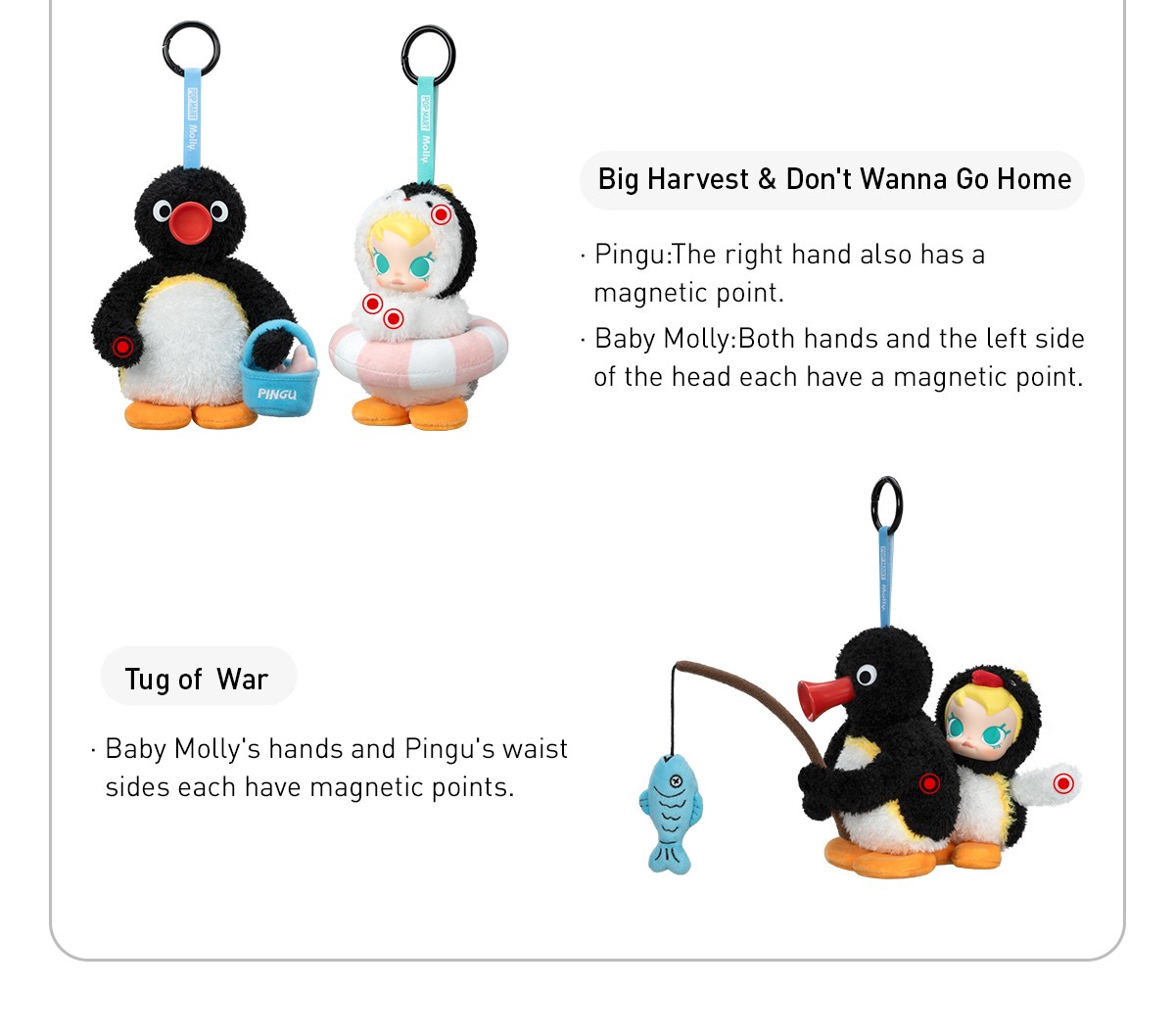 MOLLY × Pingu — Happy Fishing Plush Pendant Blind Box | POP MART — official detail