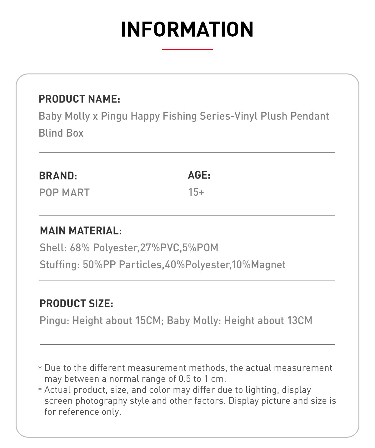 MOLLY × Pingu — Happy Fishing Plush Pendant Blind Box | POP MART — official detail