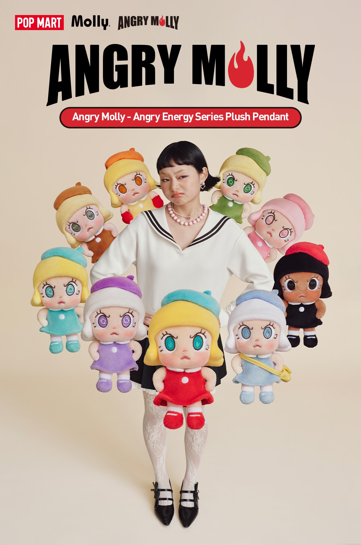 MOLLY — Angry Energy Plush Pendant Blind Box | POP MART — official detail