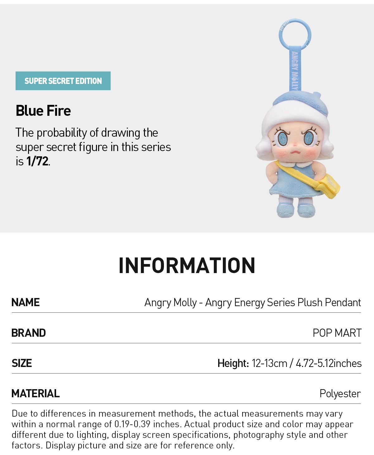 MOLLY — Angry Energy Plush Pendant Blind Box | POP MART — official detail